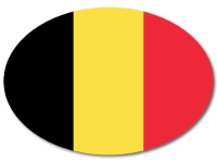 Bunter Babyaufkleber mit Flagge - Belgien