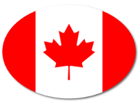 Bunter Babyaufkleber mit Flagge - Kanada
