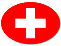 Bunter Babyaufkleber mit Flagge - Schweiz