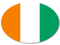 Colored Baby Sticker with Flag - Côte d'Ivoire