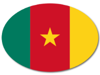 Bunter Babyaufkleber mit Flagge - Kamerun