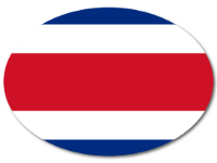 Bunter Babyaufkleber mit Flagge - Costa Rica