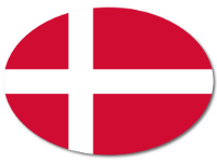 Bunter Babyaufkleber mit Flagge - Dänemark