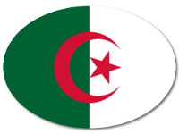Bunter Babyaufkleber mit Flagge - Algerien