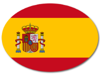 Bunter Babyaufkleber mit Flagge - Spanien