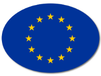 Bunter Babyaufkleber mit Flagge - Europäische Union