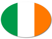 Bunter Babyaufkleber mit Flagge - Irland