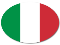 Bunter Babyaufkleber mit Flagge - Italien