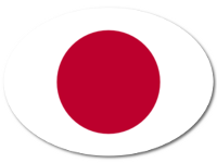 Bunter Babyaufkleber mit Flagge - Japan