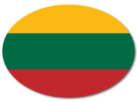 Bunter Babyaufkleber mit Flagge - Litauen