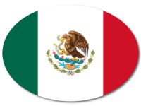 Bunter Babyaufkleber mit Flagge - Mexiko