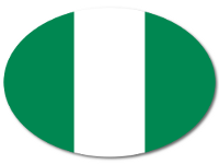 Bunter Babyaufkleber mit Flagge - Nigeria