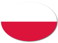 Bunter Babyaufkleber mit Flagge - Polen