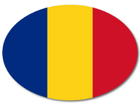 Bunter Babyaufkleber mit Flagge - Rumänien