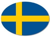 Bunter Babyaufkleber mit Flagge - Schweden