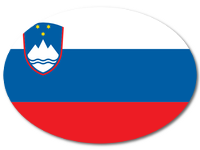 Bunter Babyaufkleber mit Flagge - Slowenien