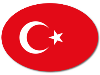 Bunter Babyaufkleber mit Flagge - Türkei