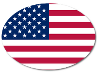 Bunter Babyaufkleber mit Flagge - Vereinigte Staaten von Amerika