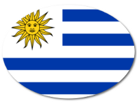 Bunter Babyaufkleber mit Flagge - Uruguay