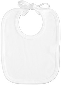 Imprinted Bib with Motif - White