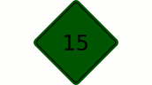 Road Sign Aufkleber - Dunkelgrün (15)