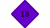 Road Sign Aufkleber - Lila (18)