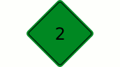 Road Sign Sticker - Lime green (2)