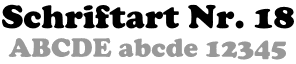 Sicherheitsweste - Schriftart 18