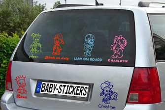 Baby Aufkleber Bunte Babyaufkleber Baby on board Sticker Kinder 145 
