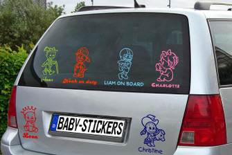 Universal lustige aufkleber auto Cartoon Baby An Bord Kleines