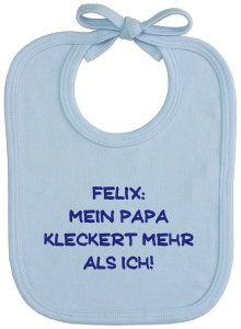 Bedrucktes Lätzchen blau