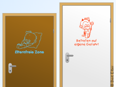 Windel Winni Türaufkleber